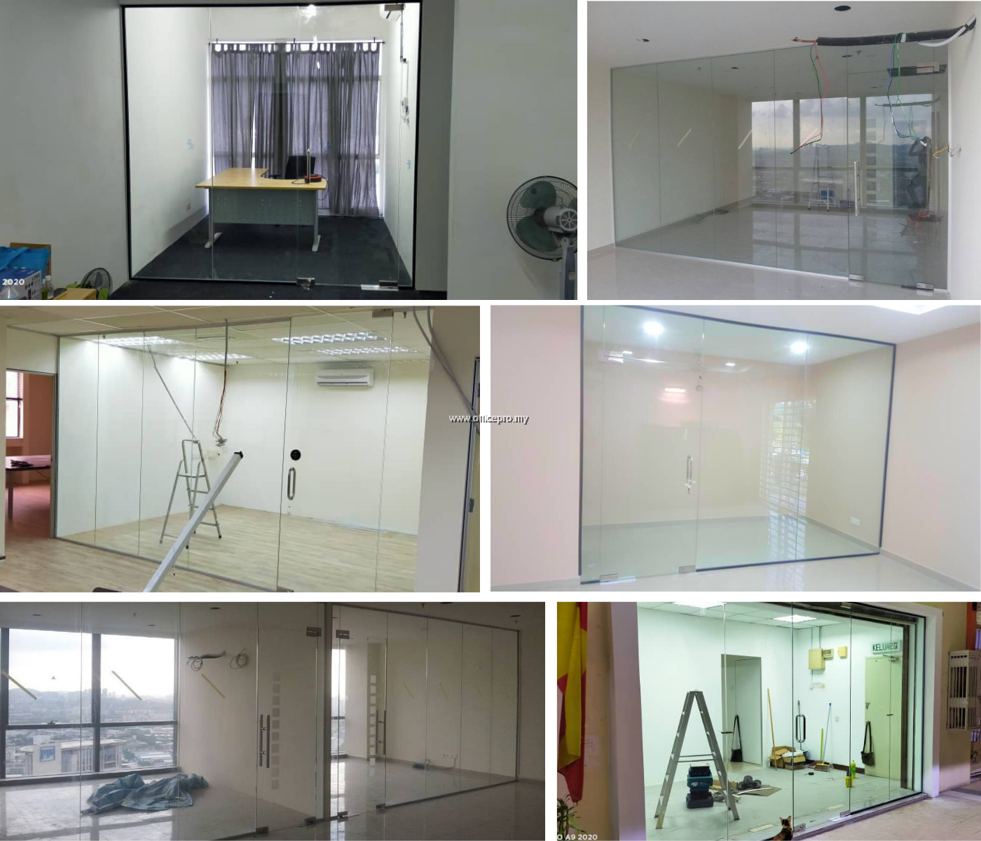 12mm Tempered Glass Partition l Glass Supplier Malaysia [INPRO Glass & Aluminium]