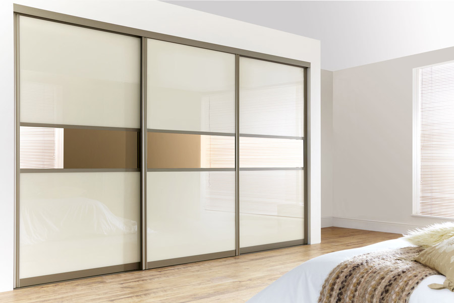 Anti Jump Sliding Wardrobe Come With Glass Door Office Renovation Officepro