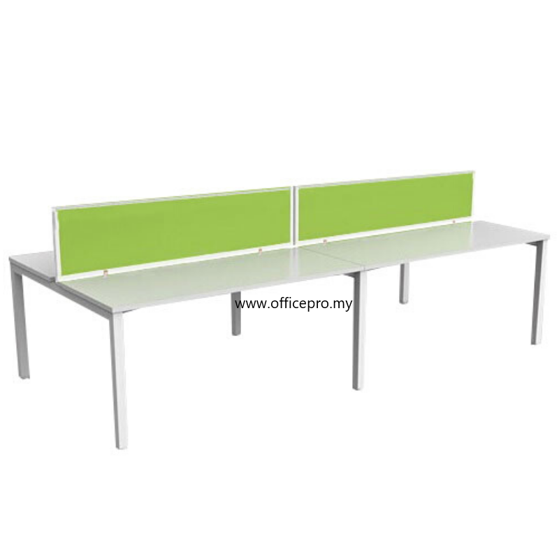 Full Set Office Workstation Table Cluster Of 4 Seater C/W Pedestal l