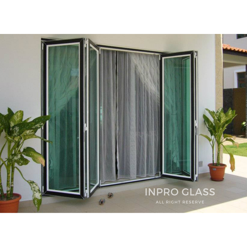 Multipoint Glass Folding Door c/w 6mm Tempered Glass OfficePro Glass